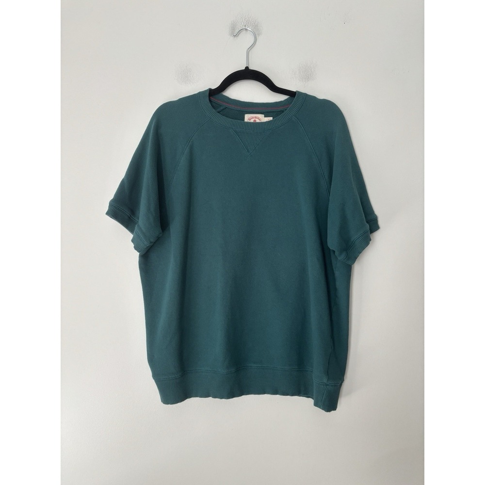 Brooks Brothers Red Fleece French Terry Green Short Sleeve Sweatshirt Sz XL - Picture 2 of 9